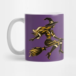 Witch on a Broomstick Mug
